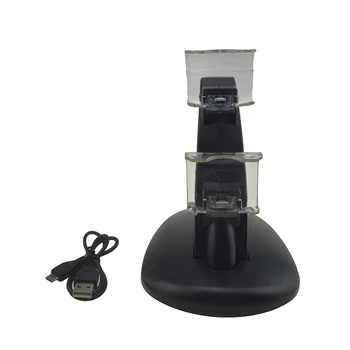 

Replacement For PS4 Charging Controller For Handle Cradle Double Controller Charger With Led Light Retail For PS4 Cargador Mango
