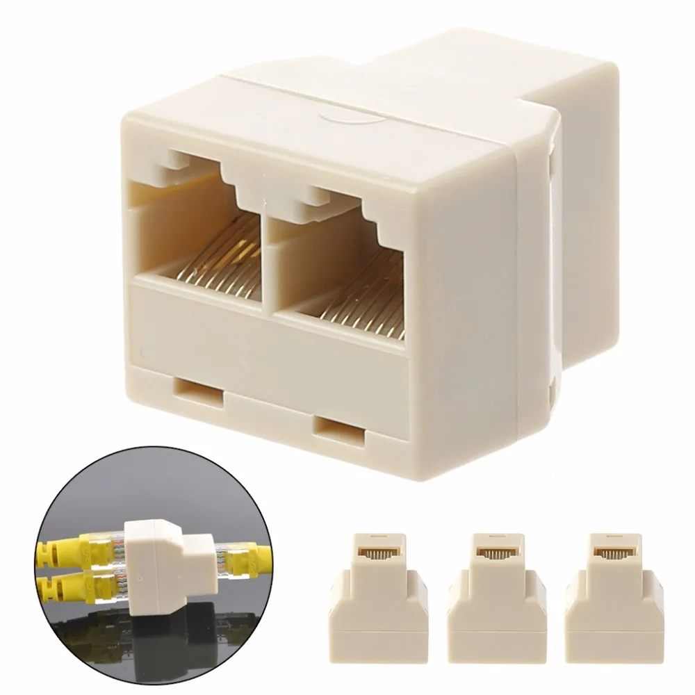 Планшет OOTDTY 3 шт. сетевой кабель 1 2 Way LAN Ethernet 8 проводов RJ45T гнездовой адаптер