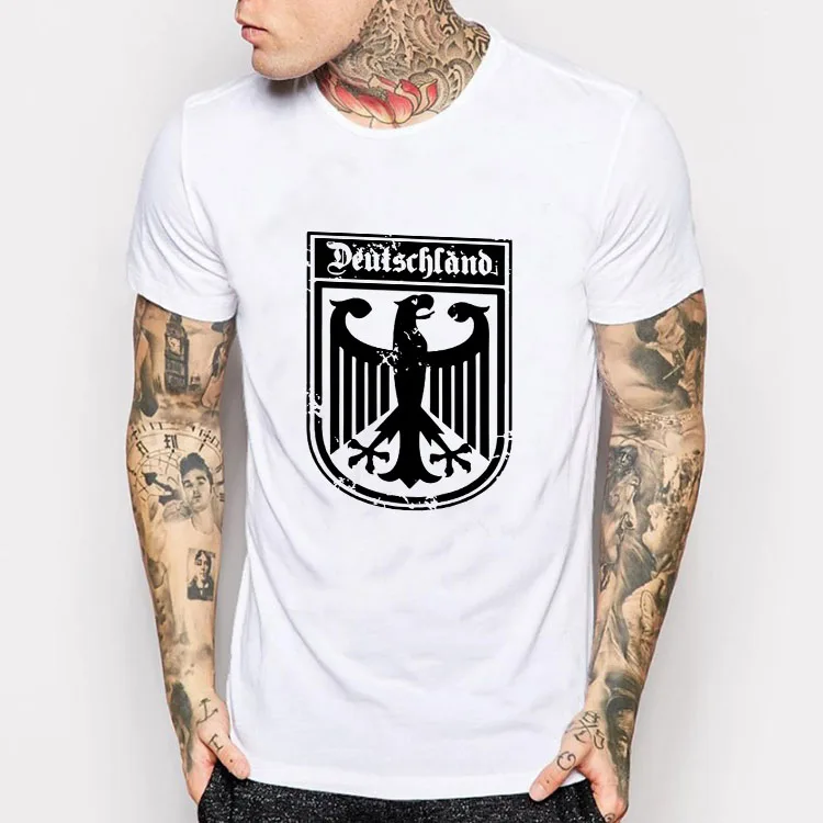 Deutschland German Flag Crest Germany Eagle T Shirt Men's New Fashion