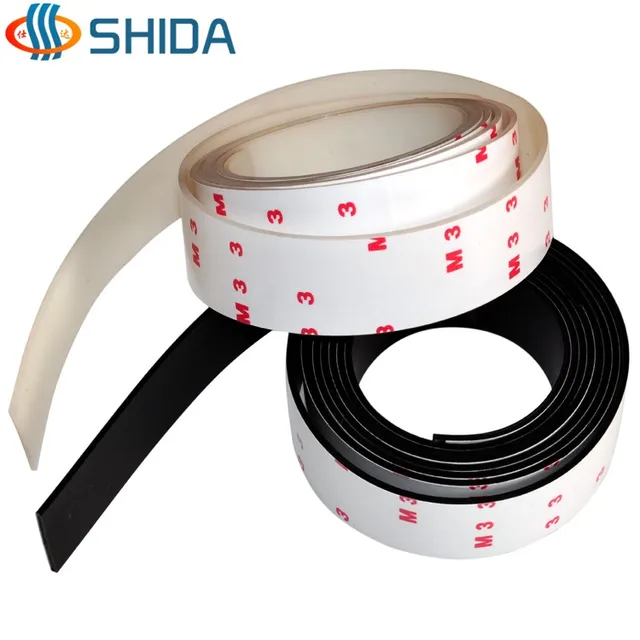 White and Black 2mm Thick 3M Self Adhesive Anti Slip Silicone