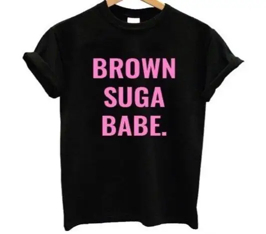 BROWN SUGA BABE Crewneck T-Shirt Fashion Clothes Women Funny Graphic Tees Tshirt Summer Style Outfits T Shirts | Женская одежда