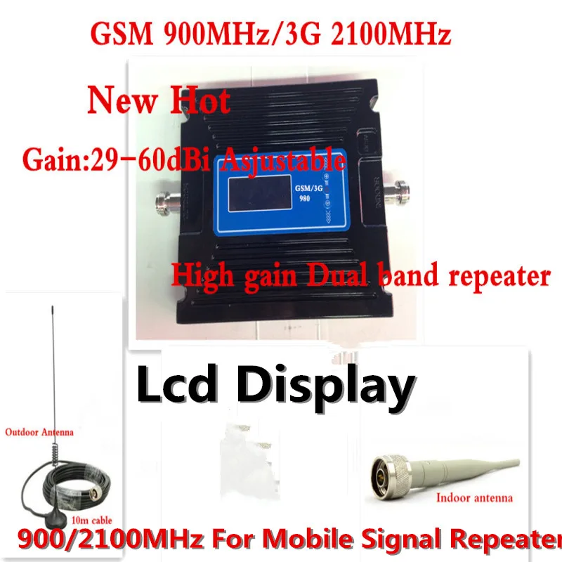 

Newest 2G GSM 3G Repeater ,Dual Band Booster Gain Adjust Mobile Phone Signal WCDMA GSM Booster GSM 900Mhz / 3G 2100Mhz Amplifier