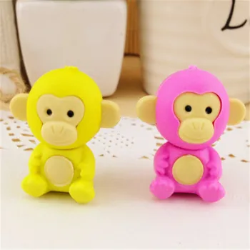 

new Creative Monkey Eraser Rubber Pencil Stationery Cute Stationery Gift 1pc