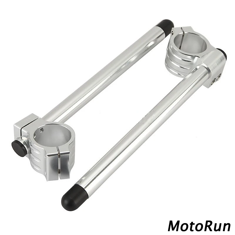silver Fork Clip On Handle Bar Fit for Yamaha YZF 600 750 1000 V star XVS