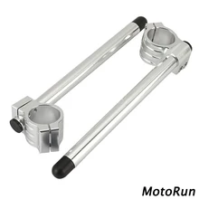 silver Fork Clip On Handle Bar Fit for Yamaha YZF 600 750 1000 V star XVS
