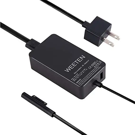 Best Offers 102W 15V 6.33A AC Adapter Charger For Microsoft Surface Book 2 Suface Pro 3 Pro 4 Pro 5 Tablet Power Adapter With USB Port 5V 2A