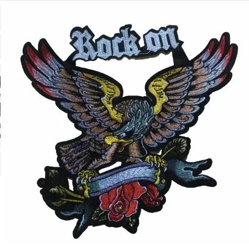 

DD 1PC Large Rock on Eagle Embroidered Patch for Clothes Sewon Appliqus Patches Badge for Clothing DIY Decoration Sewing Sticker