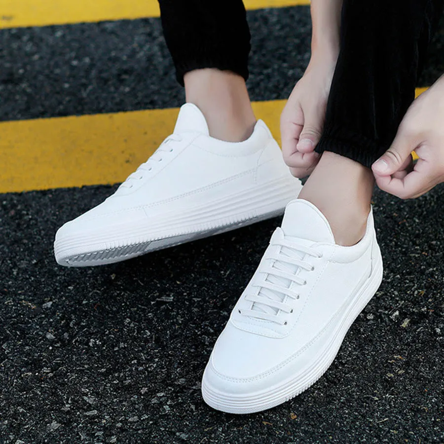 Nuevos modelos de explosión, zapatos blancos con cordones para hombres,  parte inferior gruesa, resistente y antideslizante, calzado deportivo  informal de tendencia versátil para hombre|Zapatos informales de hombre| -  AliExpress