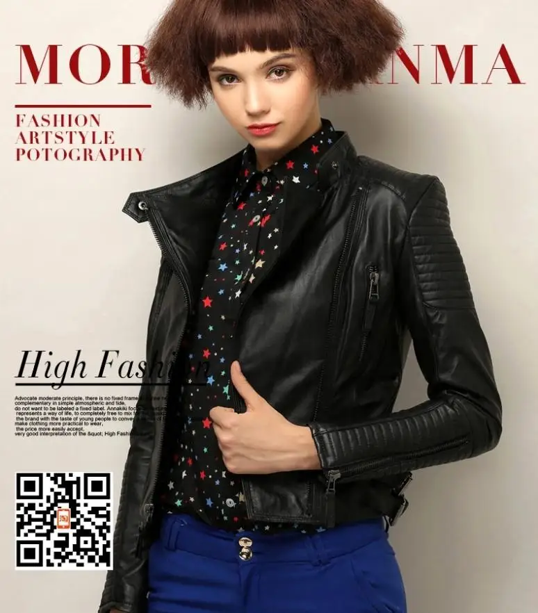 Mode De Véritable Printemps Veste Black Rouge Femmes Manteau Slim Dame Fit En Cuir Moto Noir 0xvTdPv