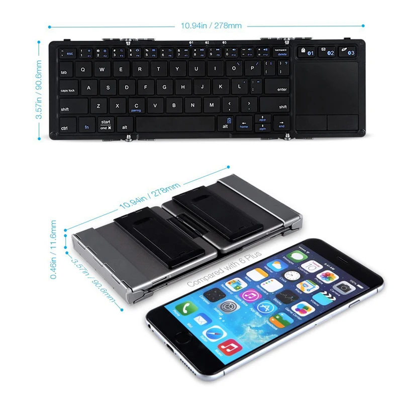 2 Folding Keyboard with touchpad