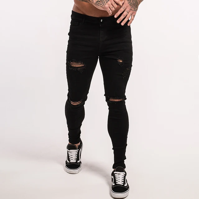 Gingtto Super Skinny Jeans For Guys Male Black Skinny Jeans For Big Men ...