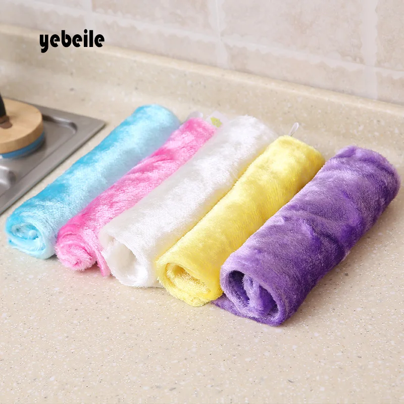 Yebeile microfiber Dish washing towel non-stick oil Kitchen Cleaning Tools easy to clean