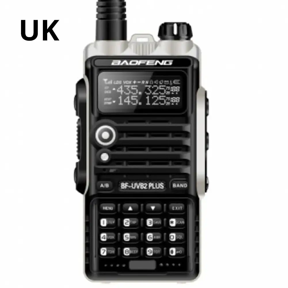 1 шт. Baofeng рация BF-UVB2PLUS VHF/UHF двухдиапазонный DCS Ham двухсторонний трансивер портативная прочная рация - Цвет: Black