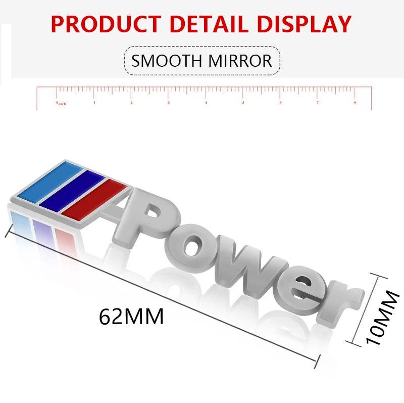 2x Автомобильная наклейка, боковая эмблема, значок, задний багажник, логотип, наклейка для BMW M power 1 3 4 5 6 7 M3 M5 M6 E46 E39 E60 E90, автомобильный Стайлинг