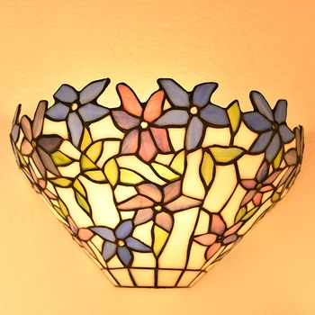 

Tiffany Baroque vintage Stained Glass Iron Mermaid wall lamp indoor lighting bedside lamps wall lights for home AC 110V/220V E27