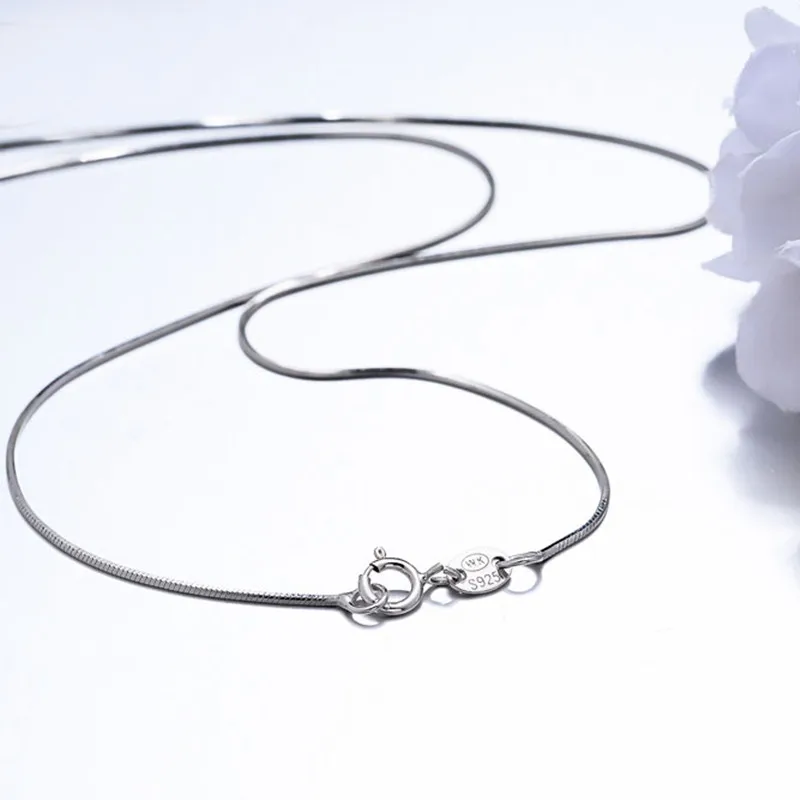 

VOJEFEN 925 Sterling Silver Italian Snake Chain Necklace Thin Lightweight Strong - Lobster Claw Clasp With Extra Clasp