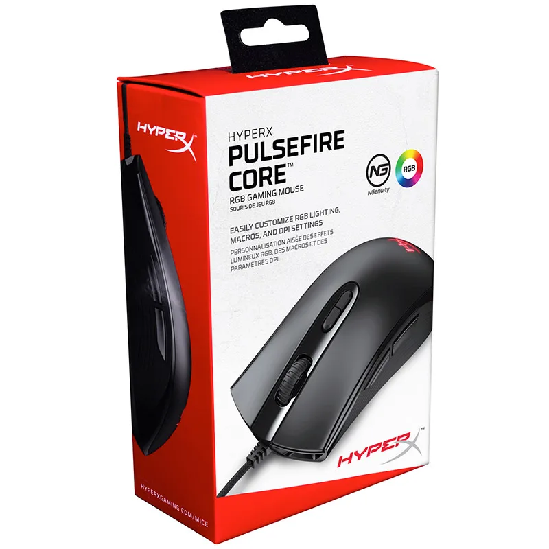 Профессиональная игровая мышь Kingston HyperX Pulsefire Core 100% оригинальная проводная Pixart 3327