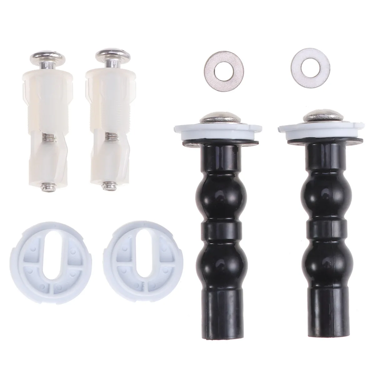 

2PCS Fixed Screw Easy to Install Professional Toilet Lid Screw And 2PCS Professional Rustproof Practical Expansion Screw
