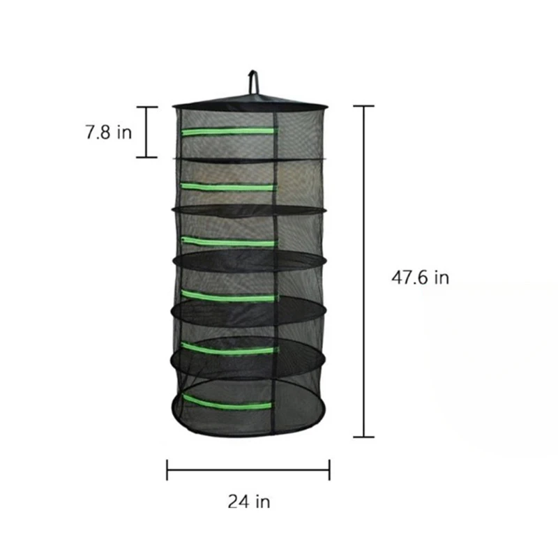 6ти уровневая подвесная корзина с застежкой-молнией складной стеллаж для сушки трав сушки нетто сушилка мешок сетки для травы цветы бутоны растения