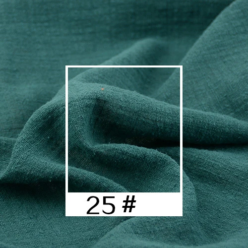 Однотонная льняная хлопковая ткань, сделай сам, одежда для рукоделия, подушка для шитья, ручная работа, 130x100 см, не скатывается, швейная Лоскутная Ткань S146 - Цвет: 25