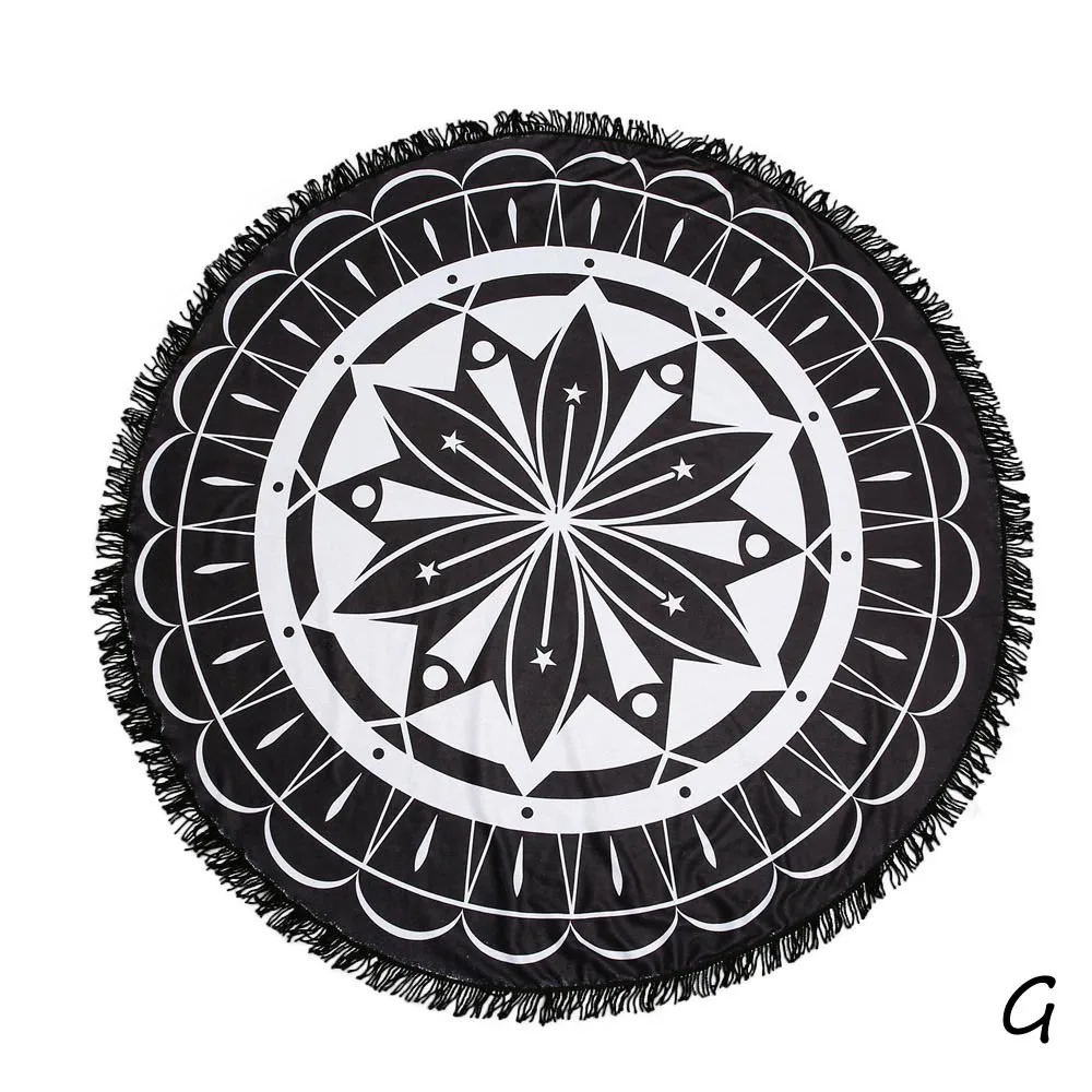 

Mandala Round Tassel tablecloth Beach Towel Sand Beach Flag Printed Beach Cover Up Bikini Picnic Blanket Wall Hanging
