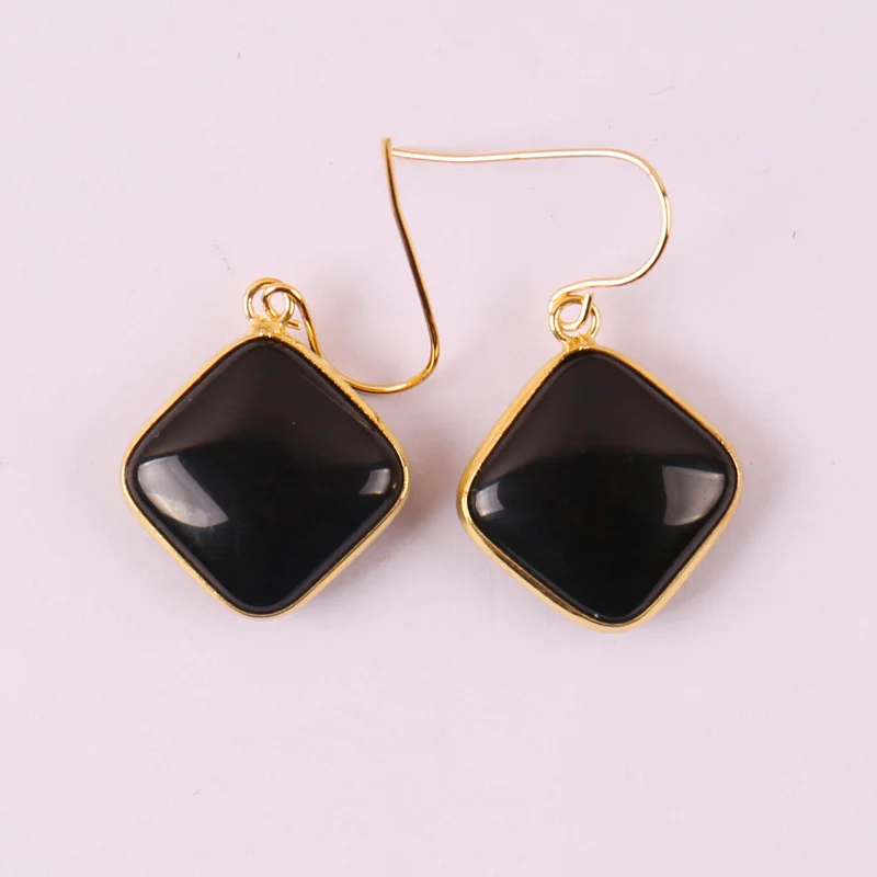Серьги подвески с натуральным драгоценным камнем T157|gem earrings|natural stone earings jewelryearrings