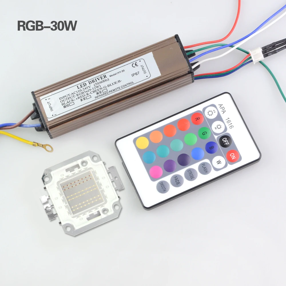 Светодиодная лампа COB RGB 10 Вт 20 30 50 100 чипы со светодиодным драйвером пульт