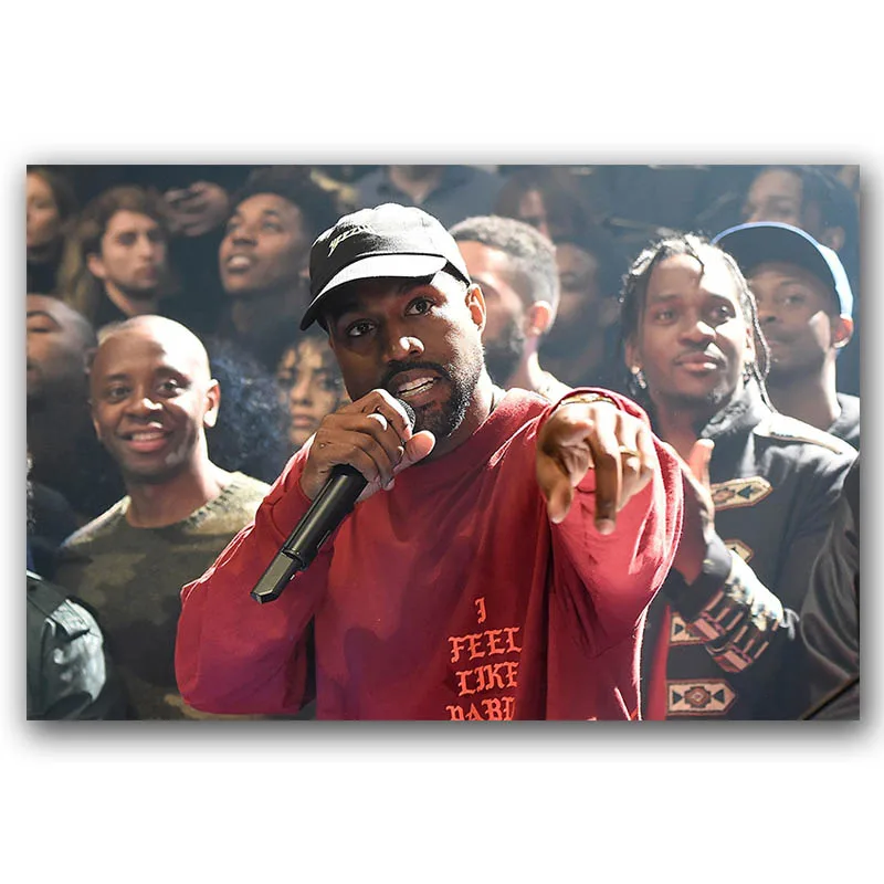 

Kanye West Music Rapper Poster Wall Art Print Canvas Painting 30x45 50x75cm Decorative Picture Wallpaper Bedroom Decor