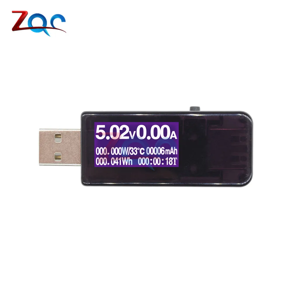 7 в 1 USB lcd Цифровой вольтметр измеритель напряжения тока Амперметр мощность энергии Емкость Сопротивление температура Многофункциональный тестер