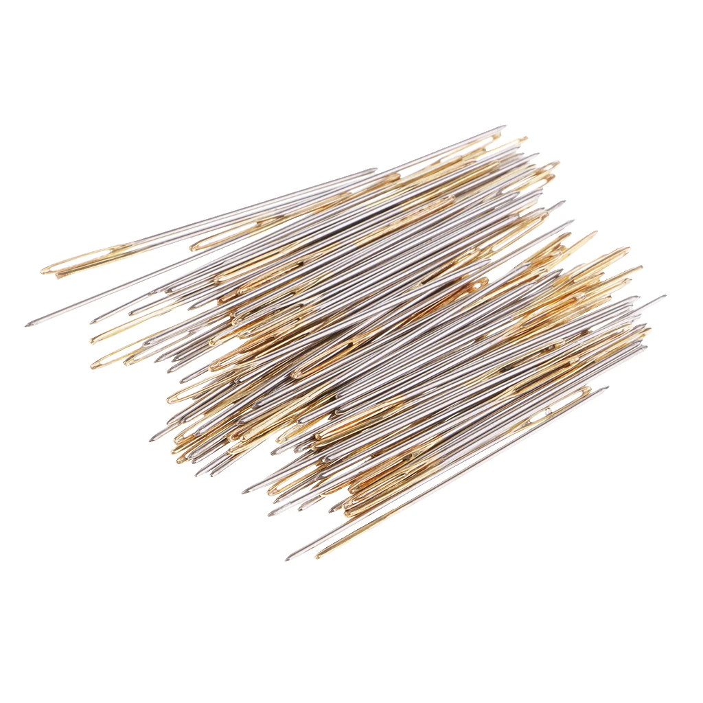 100 Pieces Large Eye Needles Cross Stitch Embroidery Needles DIY Knitting Yarn 24#