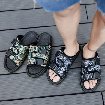 

BIGFIRSE Men Slippers Fashion Luxury Light Summer Slippers Trend Man Sandals High Quality Brand Outdoor Non-slip Man Flats Shoes
