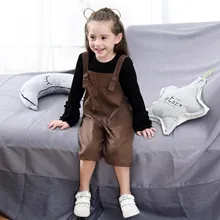 Летние комбинезоны для девочек, летние детские эластичная подвеска, брюки, джинсовые черные комбинезоны для девочек, детские шаровары на подтяжках, ковбойские штаны