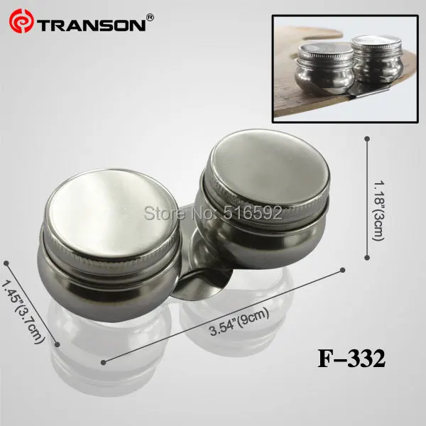 

Transon F332 Stainless Large Mouth Palette Cups, Double mouth painting palette cup in bulk, Good quality artist tool.Wholesale