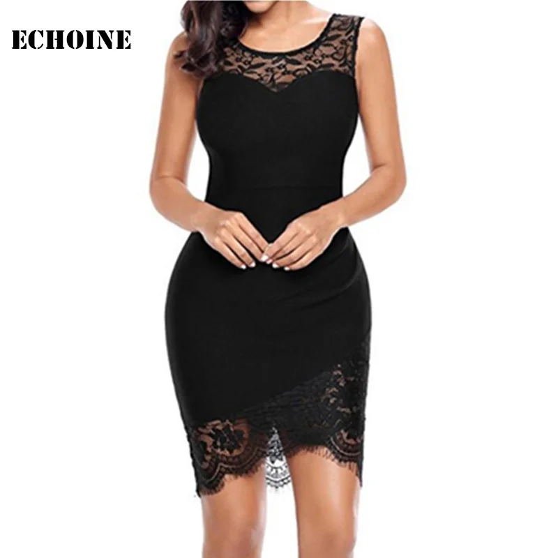 

Sleeveless Lace Patchwork Mini Dress Sexy Bodycon Fold Women Dress Irregular Sheath Club Wear Outfits Elegant Party Vestidos