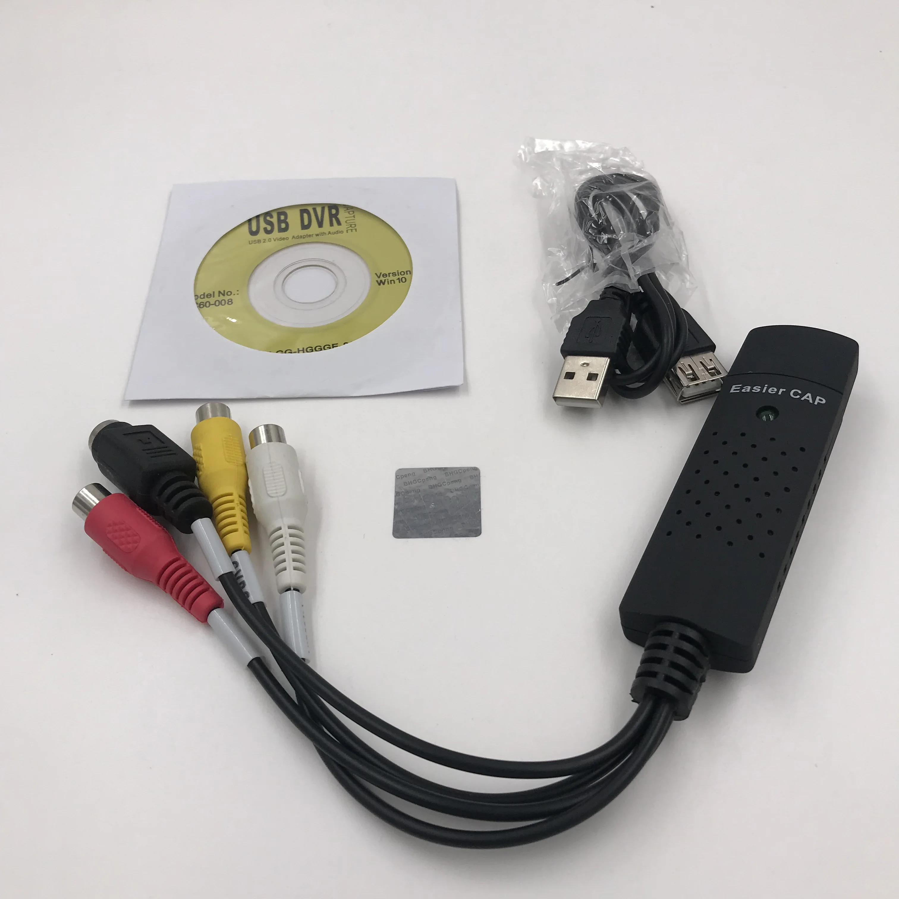 USB устройство для захвата видео ТВ DVD DVR VHS простой адаптер с поддержкой Win10|Кабели