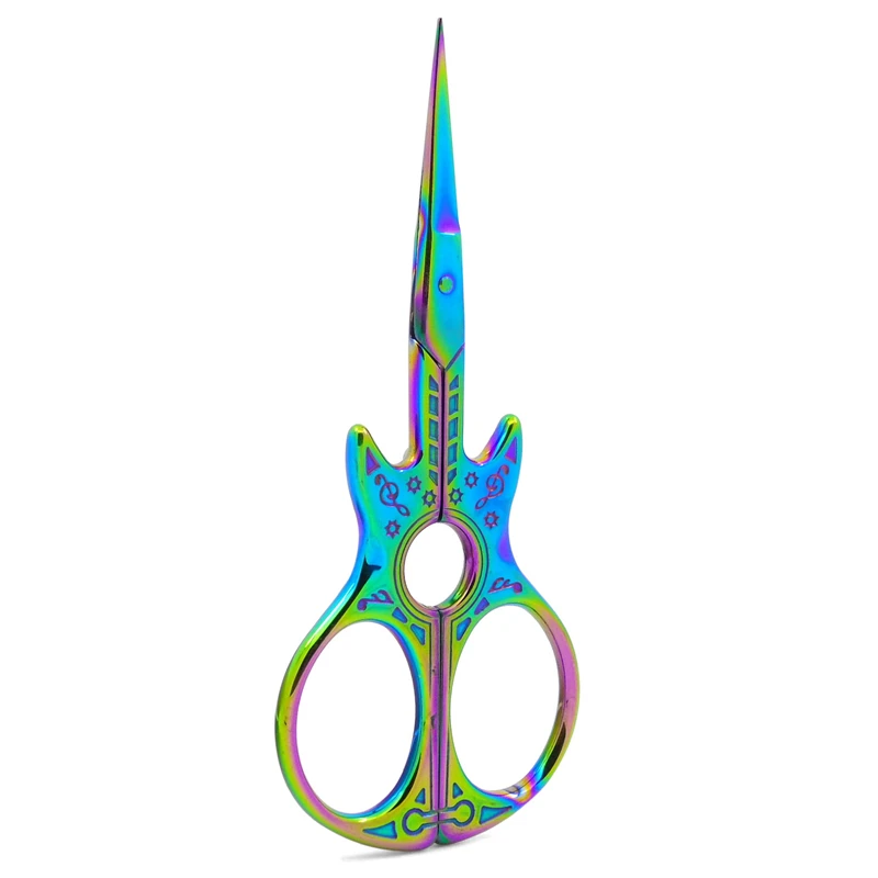 1Pc Color Titanium Stainless Steel Vintage Scissors Antique Floral Sewing Scissor for Needlework Tailor Shears Fabric DIY Tool,Q