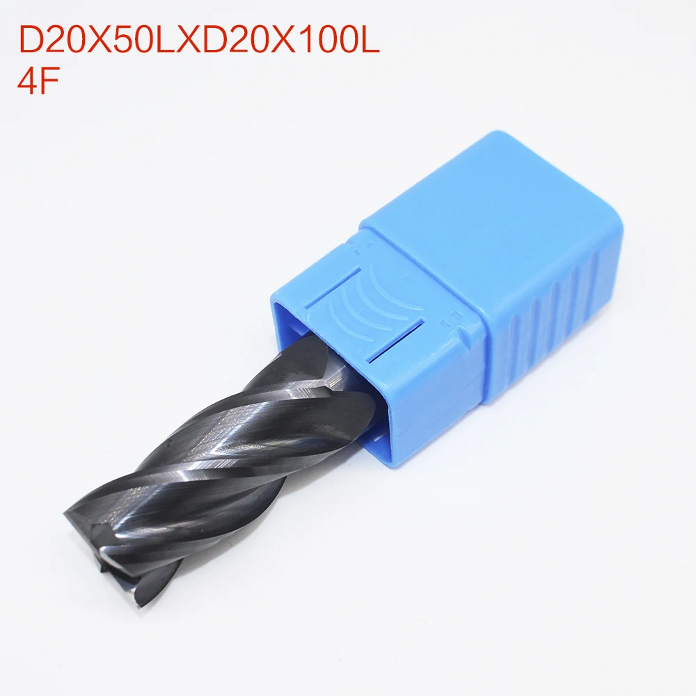

1PCS D20X100L 4 Flute HRC50 20mm CNC Endmill Router Bits Solid Carbide Endmill Standard Length face mill Milling Cutter