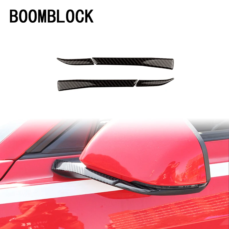 

BOOMBLOCK 4 шт. чехлы для автомобильных зеркал заднего вида отделка наклейки из углеродного волокна для Ford Mustang 2015 2016 2017 GT500 GT 350 аксессуары