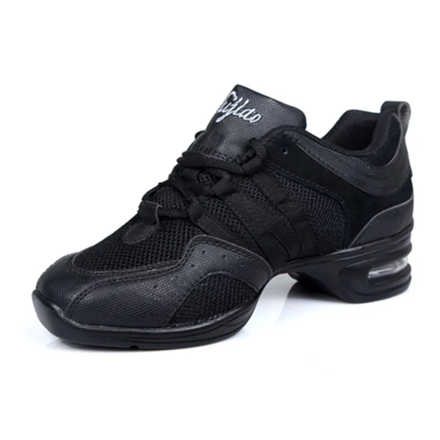 Breathable Mesh Black Jazz Dance Shoes Dance Sneakers Woman Fittness