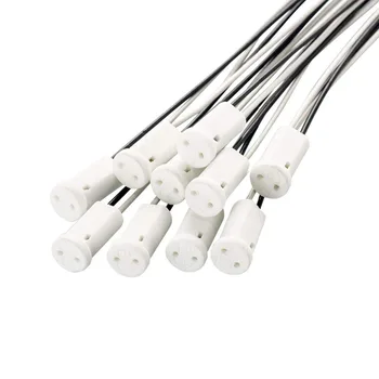 

G4 Socket Lamp Holder Ceramic g4 Base Lampholder Head Wire Connector Plug G4 Lampholders base for led bulb spotlight