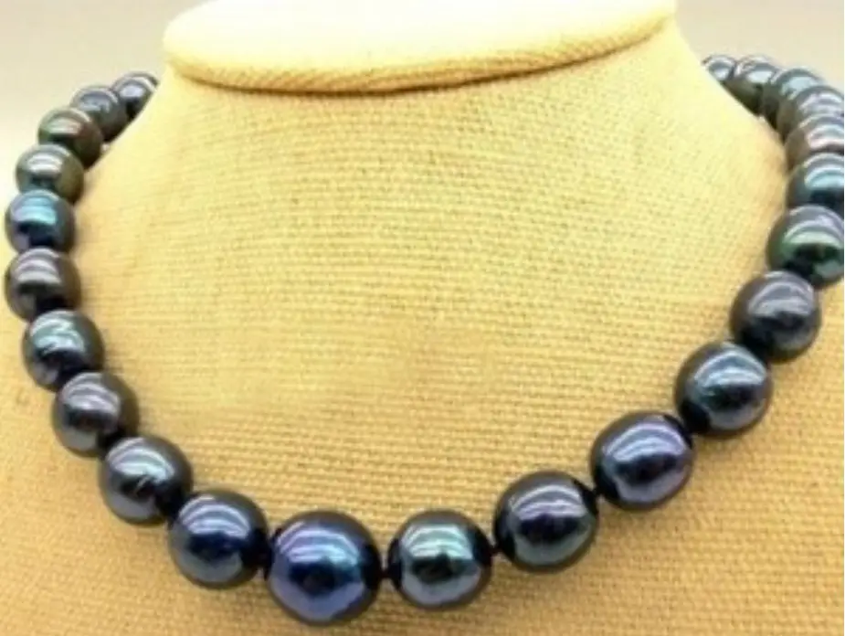 

RHJ00142 9-10 MM Akoya BLACK PEARL NECKLACE