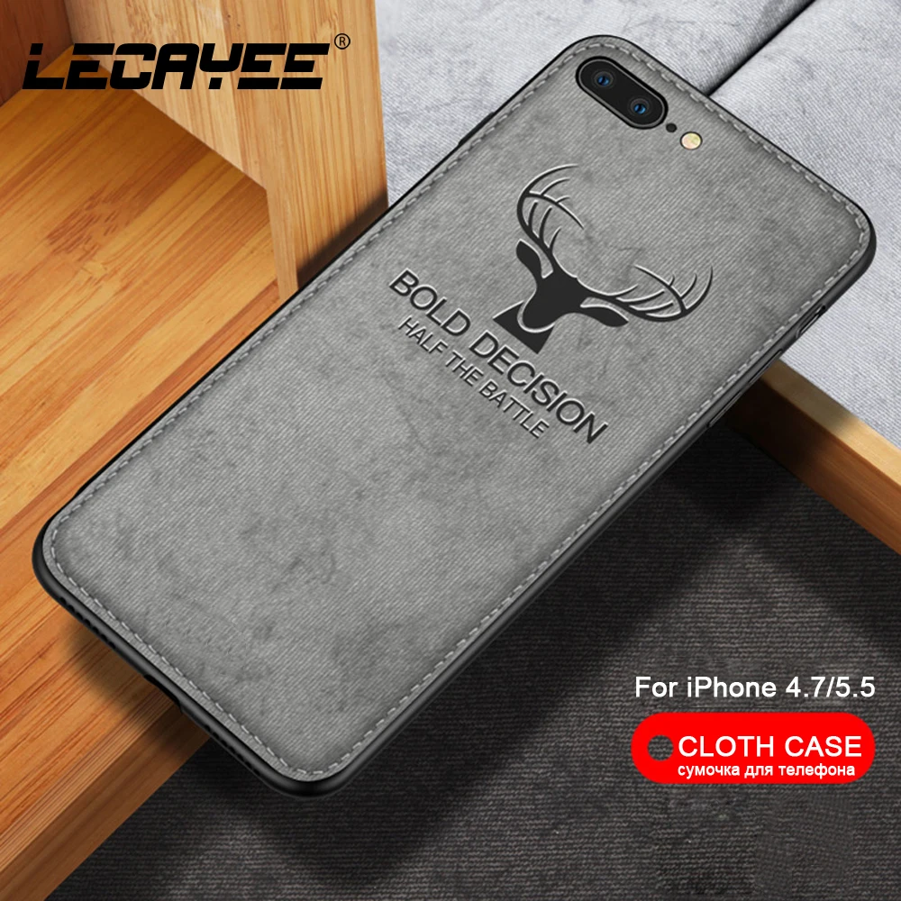 

LECAYEE For iPhone X 7 8 6s Xs XR Case Shell Cloth Phone Case On For iPhone 6s 7 8 Plus XS Max Protective Case Back Cover