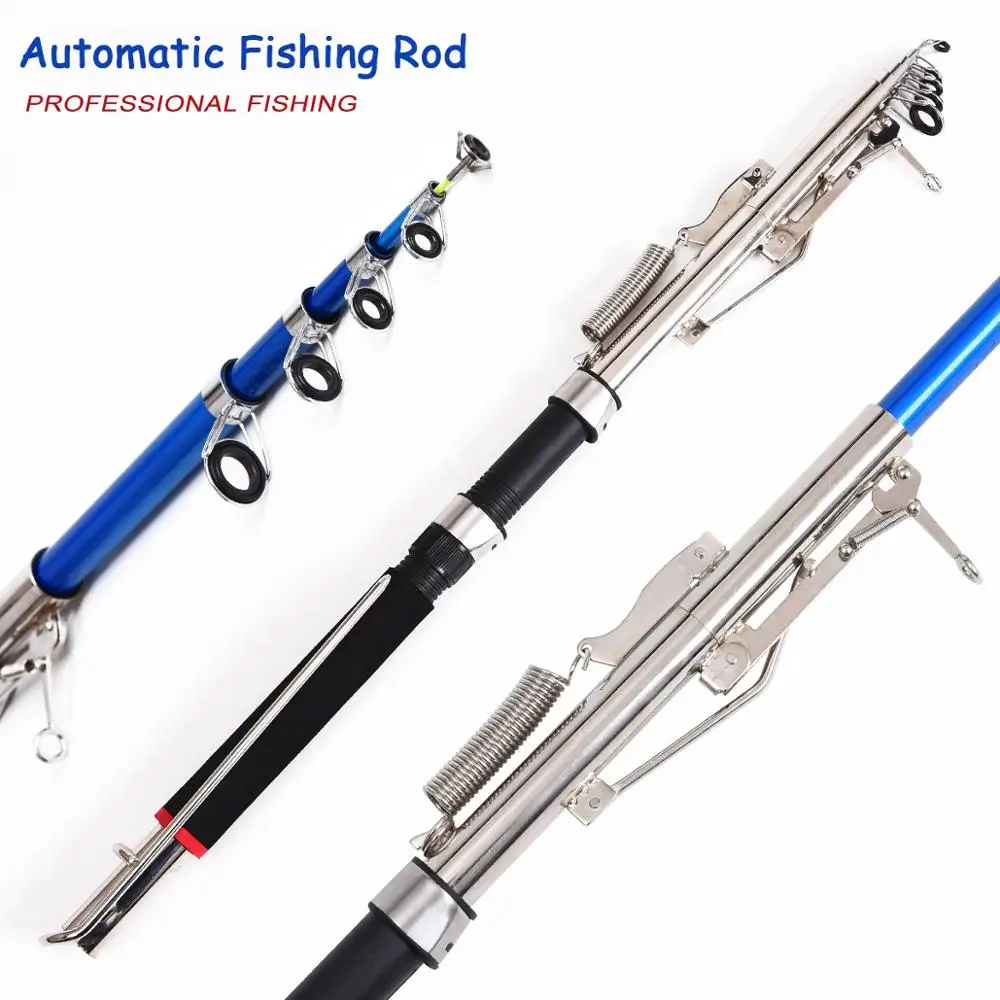 Automatic Fishing Rod 1.8-2.7M Sea River Fishing Telescopic Rod Spinning Ring Rod Self-Tapping Fishing Rod