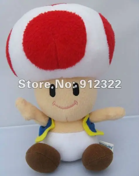 

High quality Super Mario Brothers Plush Figure ( Red Toad ) NEW