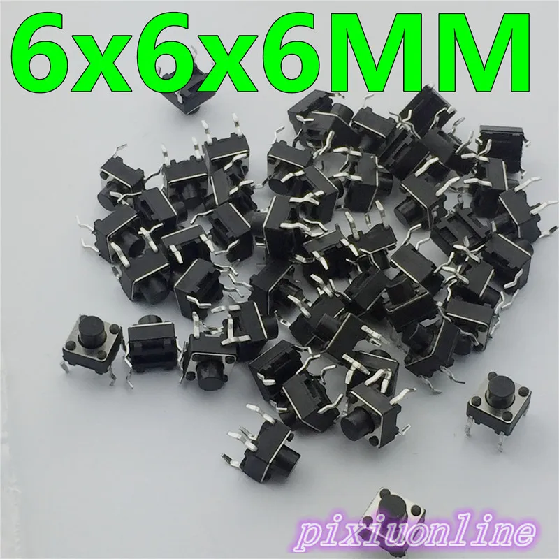 G91Y Высокое качество 50 шт./лот 6x6x6 мм 4PIN G91 Тактильные Такт кнопочный