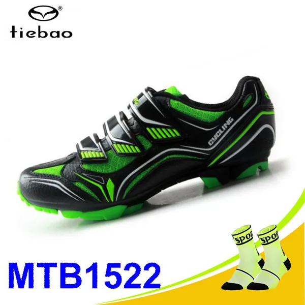 socks with 1522 G Tiebao MTB велосипедная обувь sapatilha ciclismo обувь для горного велосипеда кроссовки самоблокирующиеся MTB дышащие мужские SPD педали велосипедная обувь - Цвет: socks with 1522 G