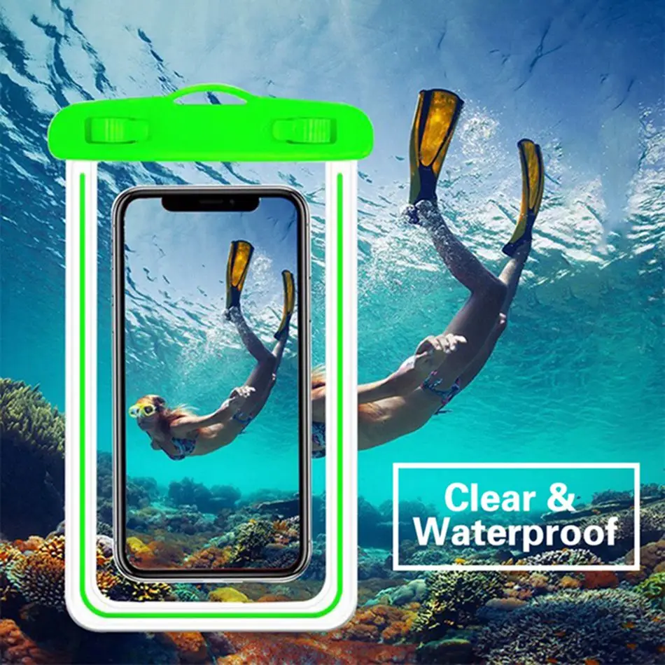 FLoveme водонепроницаемый чехол для телефона сумка для iPhone samsung huawei Xiaomi Универсальный подводный люминесцентный мешочек Чехол 6 дюймов телефон сумка