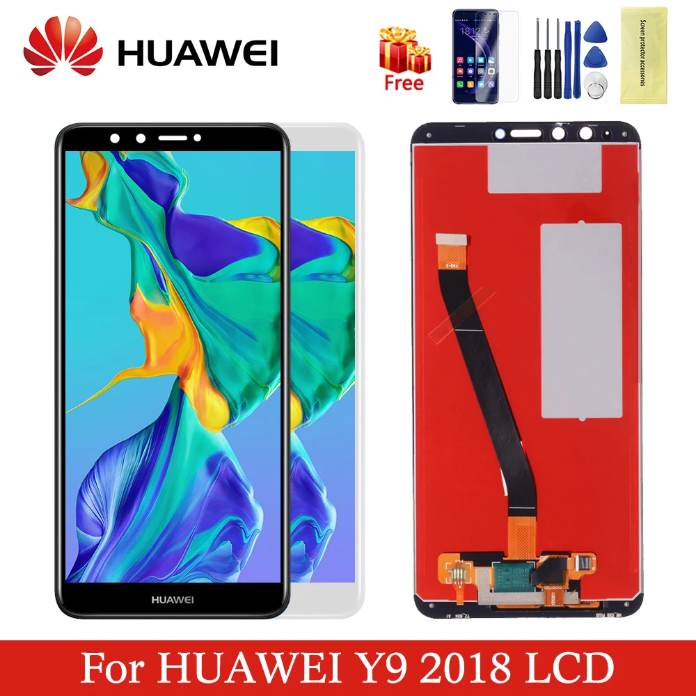 

Huawei Y9 2018 LCD dispaly y9 Touch screen digitizer assembly replacement for huwei y9 2018 FLA-L22 LX2 LX1 LX3 LCD With frame