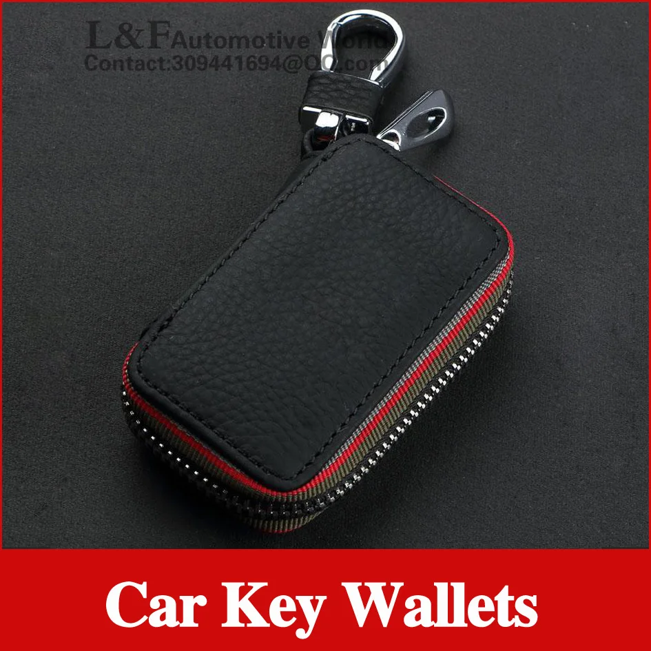 Men's Car Key Cases Car Genuine Leather Key Wallets For Skoda Octavia