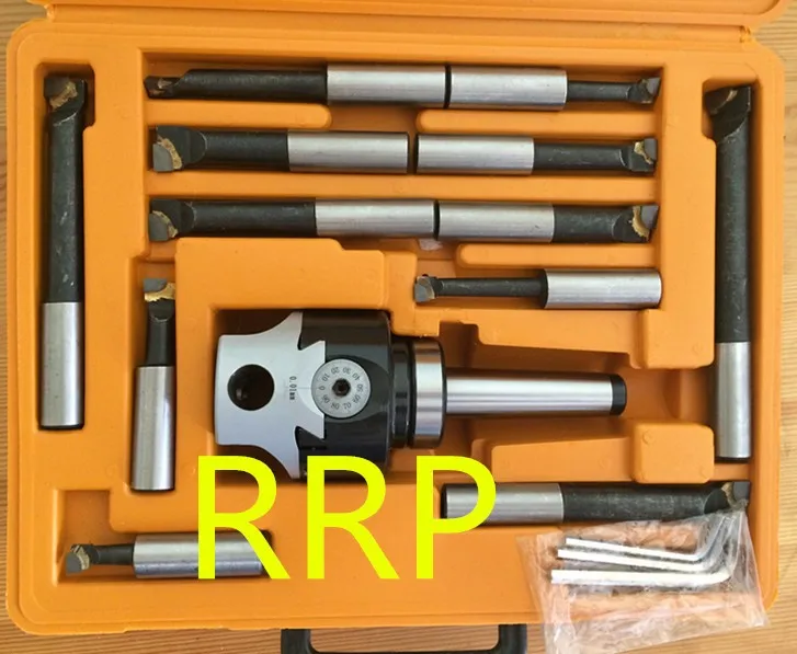 MT3 taper, F1 18 75mm boring head with MT3 shank and 12pcs 18mm boring